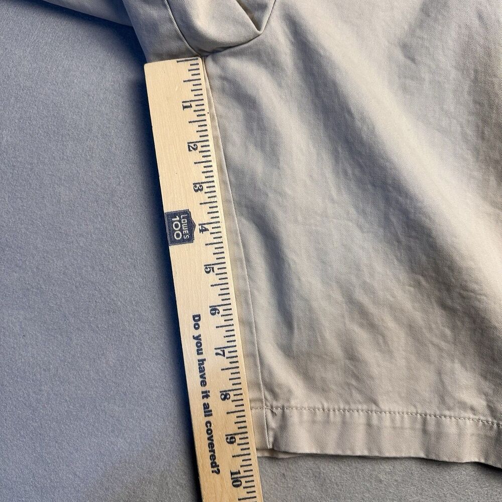Banana Republic Aiden Light Khaki 100% Cotton Chino Shorts  Size 33” W  9 1/2” L - Picture 5 of 5